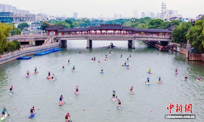 碧波竞逐：苏州环古城河迎来桨板亚洲杯马拉松